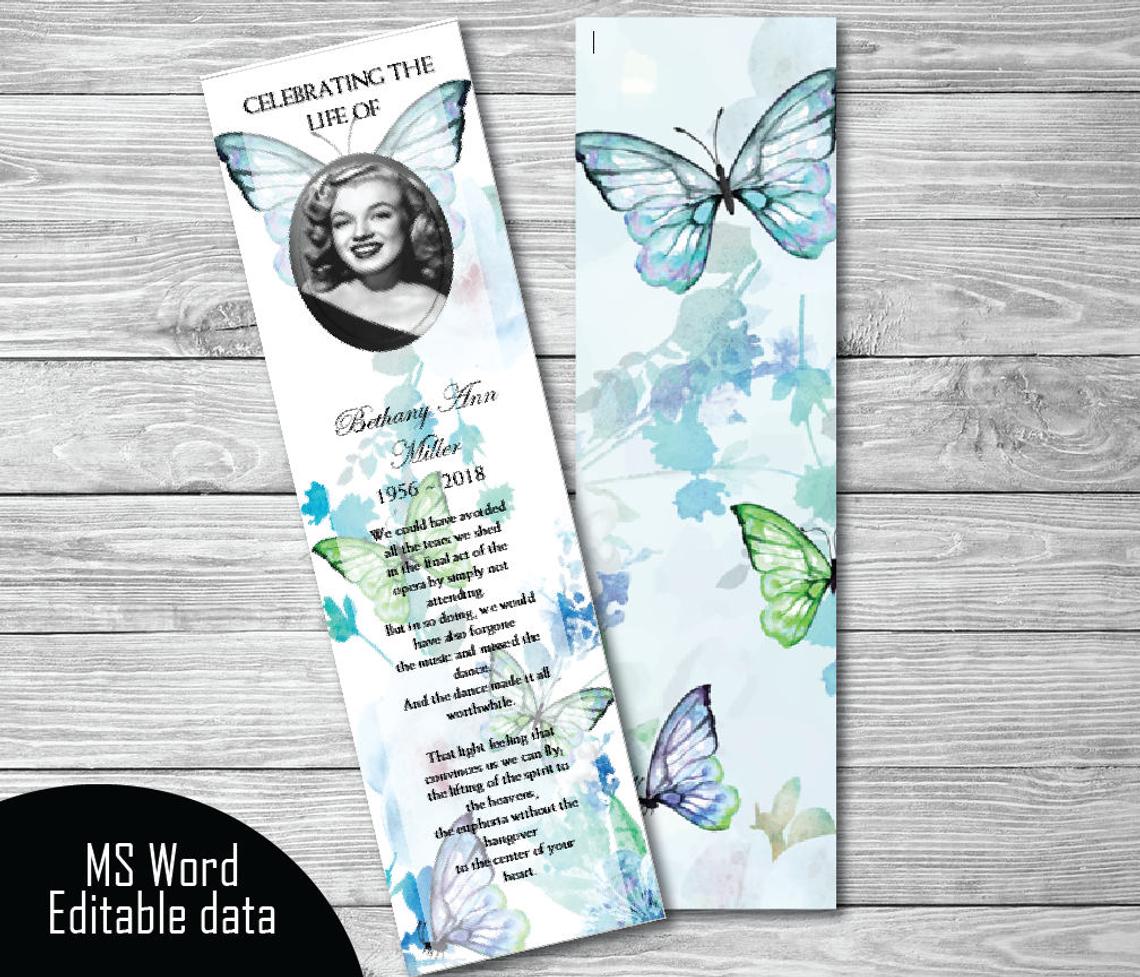 blue-butterflies-funeral-bookmark-template-2-x-8-microsoft-word